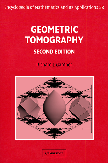 cover of Geometric Tomography, Second Edition, by Richard J. Gardner